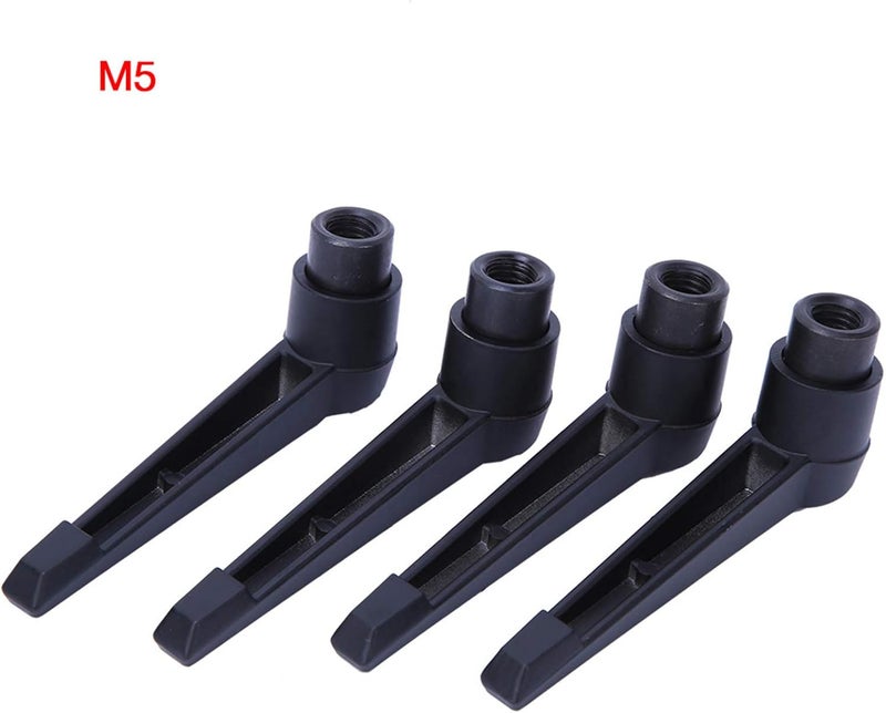 Wal front 4Pcs Clamping Lever Handle M4/5/6/8/10/12 Level Adjustable Handles Knob Female Thread Machinery Adjustable Handle Clamping Handle Lever (M5) - Image 2