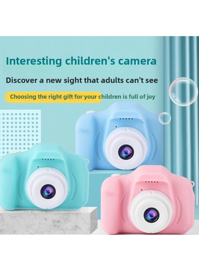 Children's Camera Educational Toy HD Mini SLR Camera Cartoon Toy Digital Camera-Color:X2 [general Clear Model-blue] - Image 3