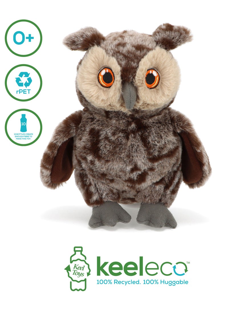Keel Toys Keeleco Owl 18cm, Assorted 1 Piece (Style & Color May Vary) | Soft Toy | Plush Toy | Gift for Kids and Adults - Image 4