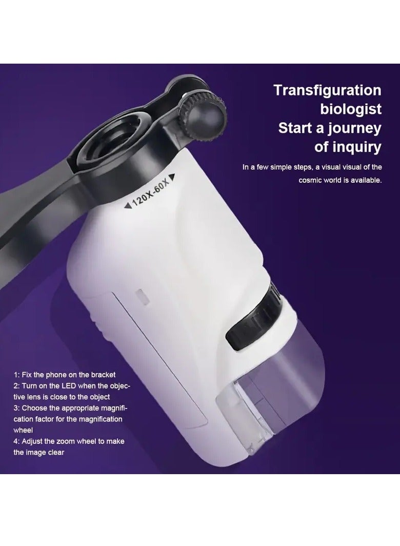 Pocket Microscope For Kids, Portable Handheld Mini Microscope Toy - Image 3