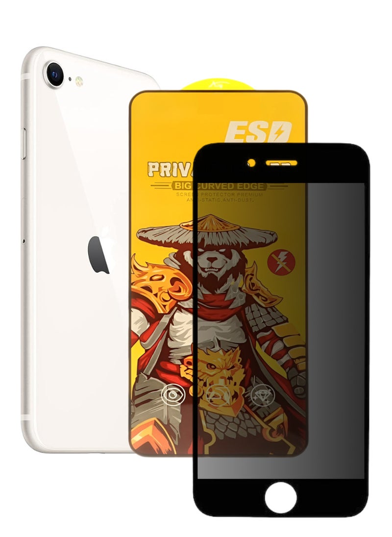 ESD Tempered Dustproof Privacy Glass Screen Protector Compatible For iPhone SE  - Image 1