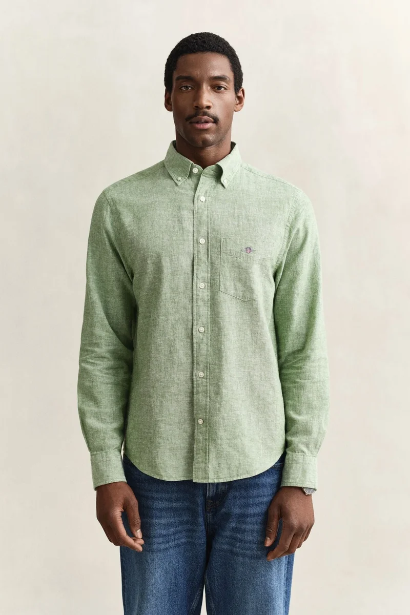 GANT  Regular Cotton Linen Shirt for Men | Best Price UAE
