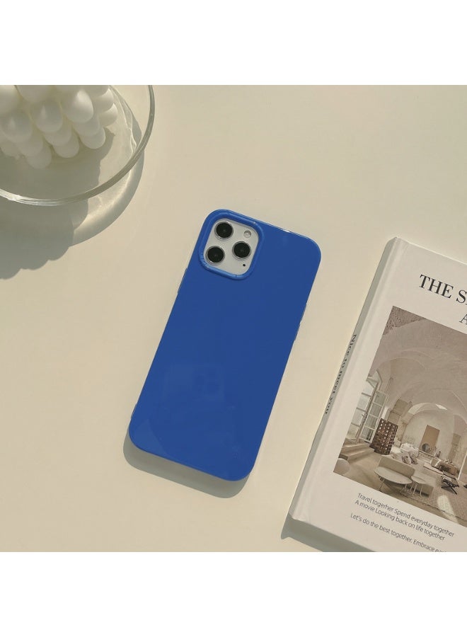 NIBEMINENT Fluorescent Jelly Protective TPU Case Cover For iPhone 16 Pro Max, Deep Sea Blue