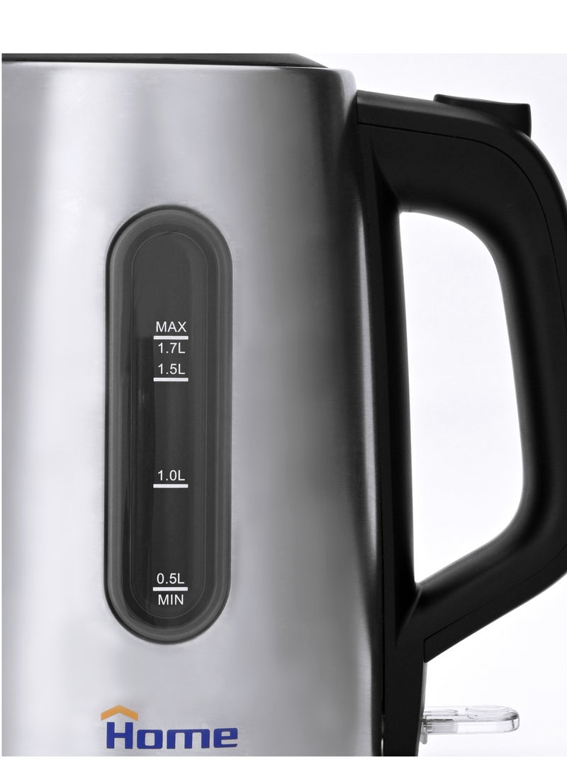 Home Stainless steel electric kettle 1850-2200 watts, capacity: 1.7 liters. 360-degree rotating kettle. Stainless steel construction. Stainless steel heating element. Single water window. Automatic shut-off after boiling. Asterix control.  - Image 2