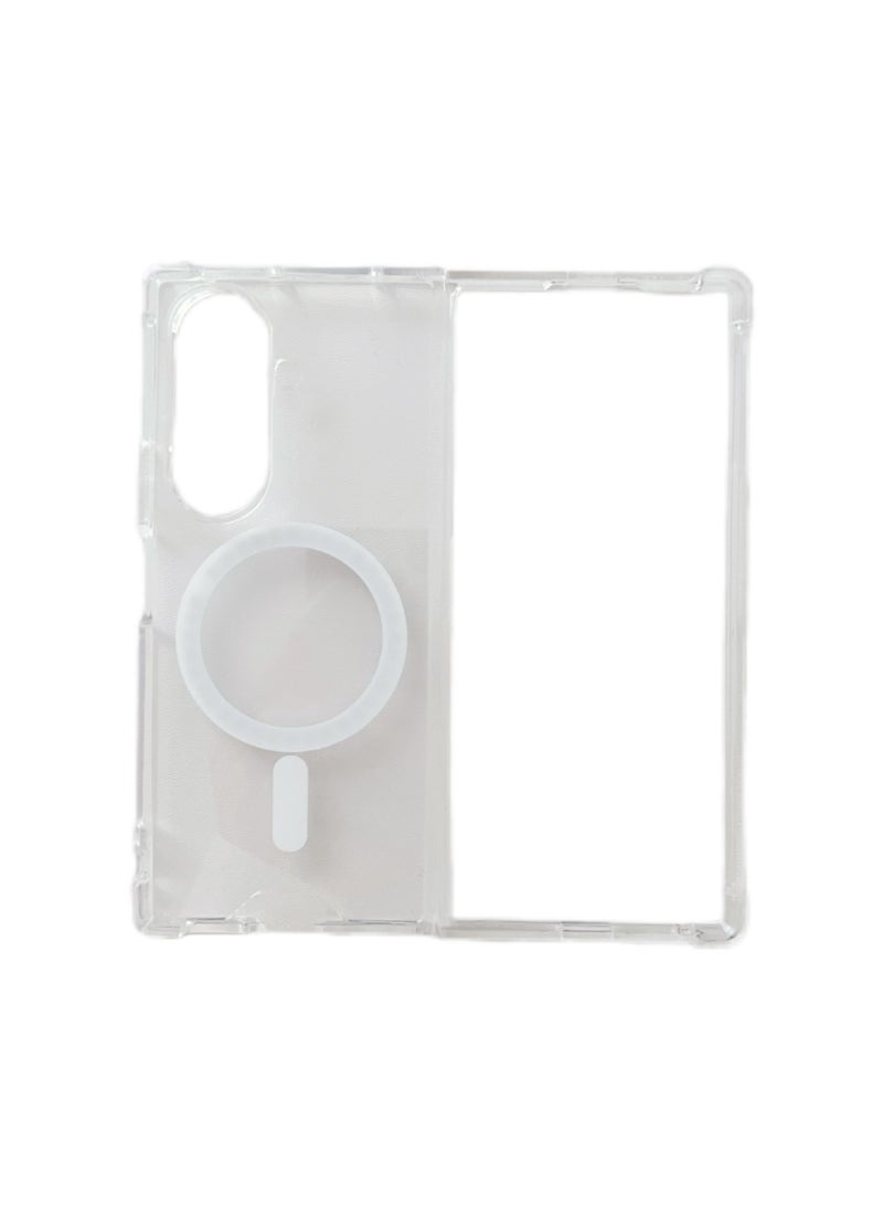 general Case for Samsung Z Fold 7, Compatible with Mag-Safe, Magnetic Mobile Phone Case, Transparent Hard PC, Shockproof, Scratch-Resistant Protective Case for Samsung Galaxy Z Fold 7 - Image 4