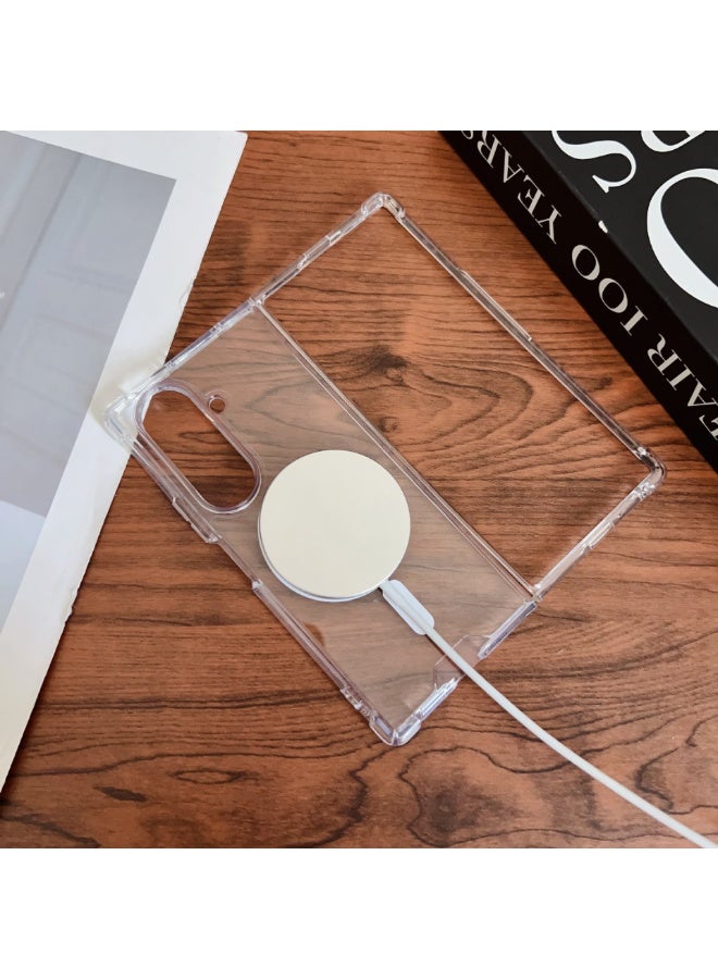 general Case for Samsung Z Fold 7, Compatible with Mag-Safe, Magnetic Mobile Phone Case, Transparent Hard PC, Shockproof, Scratch-Resistant Protective Case for Samsung Galaxy Z Fold 7 - Image 2