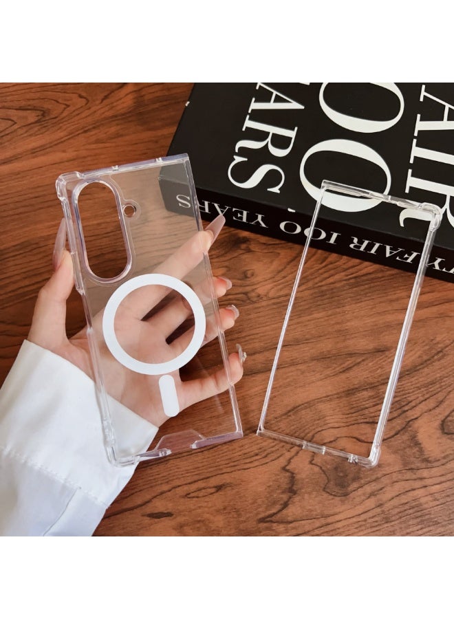 general Case for Samsung Z Fold 7, Compatible with Mag-Safe, Magnetic Mobile Phone Case, Transparent Hard PC, Shockproof, Scratch-Resistant Protective Case for Samsung Galaxy Z Fold 7 - Image 3