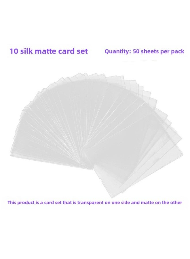 10 Silk Matte Card Holder, High Quality Card Holder, Card Film, Board Game Card Star Card Bag, Protective Cover Accessories 50P/Pack-Color:【wm302】10 Silk Matte 45*65mm - Image 2