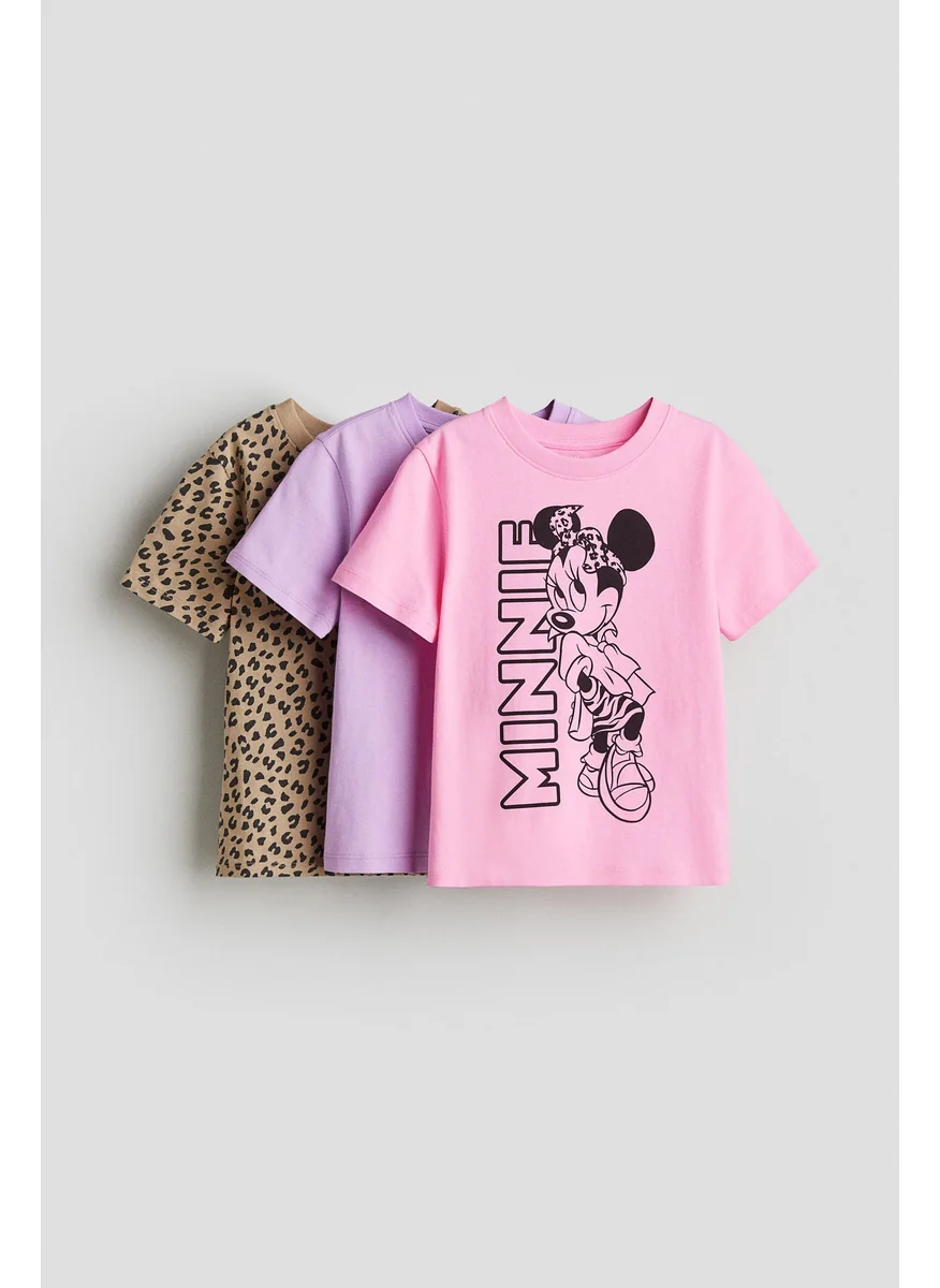 H&M 3-Pack Printed Jersey Tops