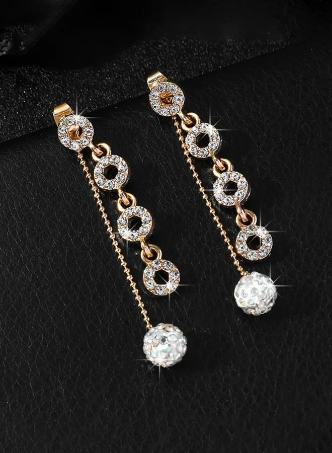 تايك تو أقراط شرابة مرصعة بالراين