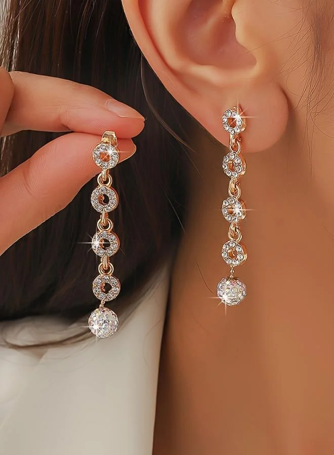 تايك تو أقراط شرابة مرصعة بالراين