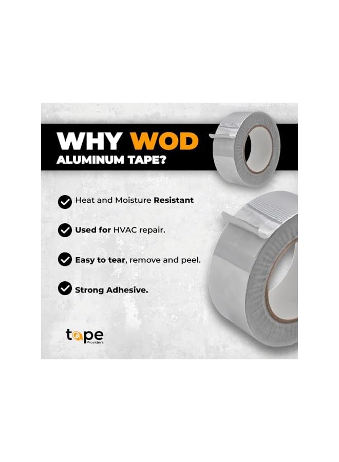 PROMASS promass AFTR28 Aluminum Foil Tape - 3/4 inch x 150 feet 1-Pack), Heat Shield Reflective Sealant Tape for HVAC, Ducts, Pipes, and Metal Insulation and Repair, Temperature Resistant  - Image 2