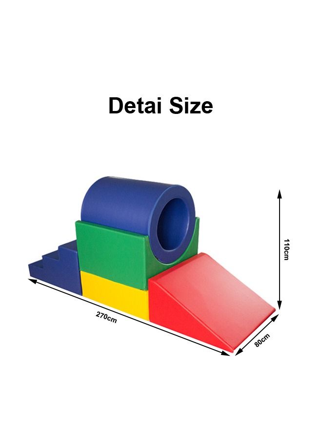 جساي تويز مجموعة اللعب الناعمة الداخلية الرغوة المتسلقين نفق تنزلق معدات التدريب - Image 2