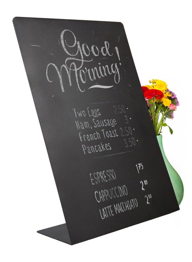 Toros.Store Metal Chalkboard Sign 11 x 17 inches - Food Signs for Party Buffet, Mini Chalkboard Sign, Food Display Card, Kitchen Tabletop Chalkboards, Small Standing Menu Boards for Wedding - Image 1
