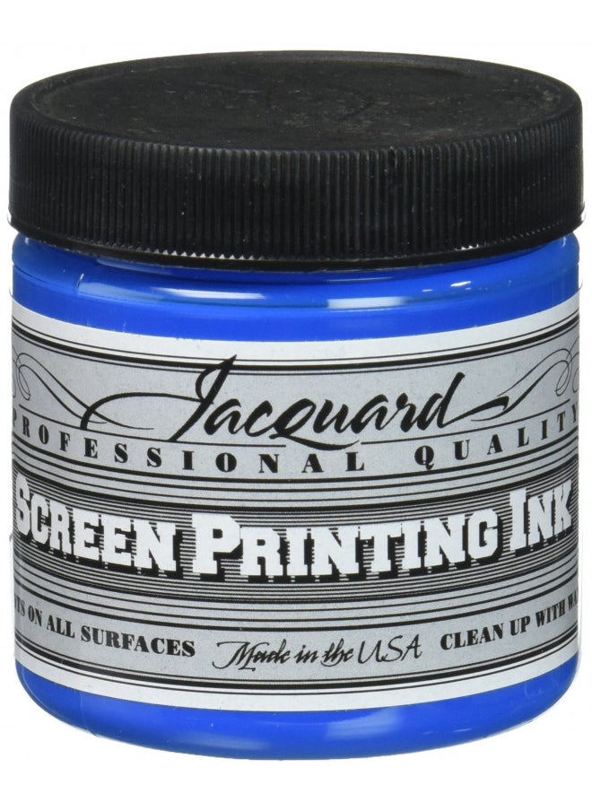Jacquard Jacquard Professional Screen Print Ink, Water-Soluable, 4oz Jar, Opaque Blue (128)  - Image 2