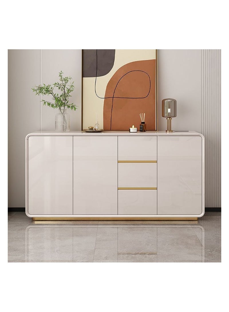 AWD Modern Sideboard Buffet Cabinet Home Organizer Storage, 3 Drawers and 3 Doors Side End Cabinet, Elegant Stable Durable Storage Cabinet Coffee Bar for Living Room Dining Room Kitchen Home Decor - Image 1