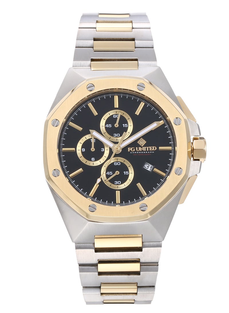 FG UNITED ساعة اف جي يونايتد بريمو للرجال كرونوغراف ستانلس ستيل - FG9004 - Image 1
