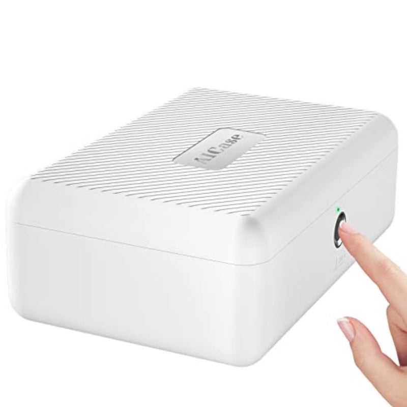 Biometric Fingerprint Storage Box - Portable Cash Jewelry Lock Box - Rechargeable Lock Box for Car, Home, Office, Travel - Image 1