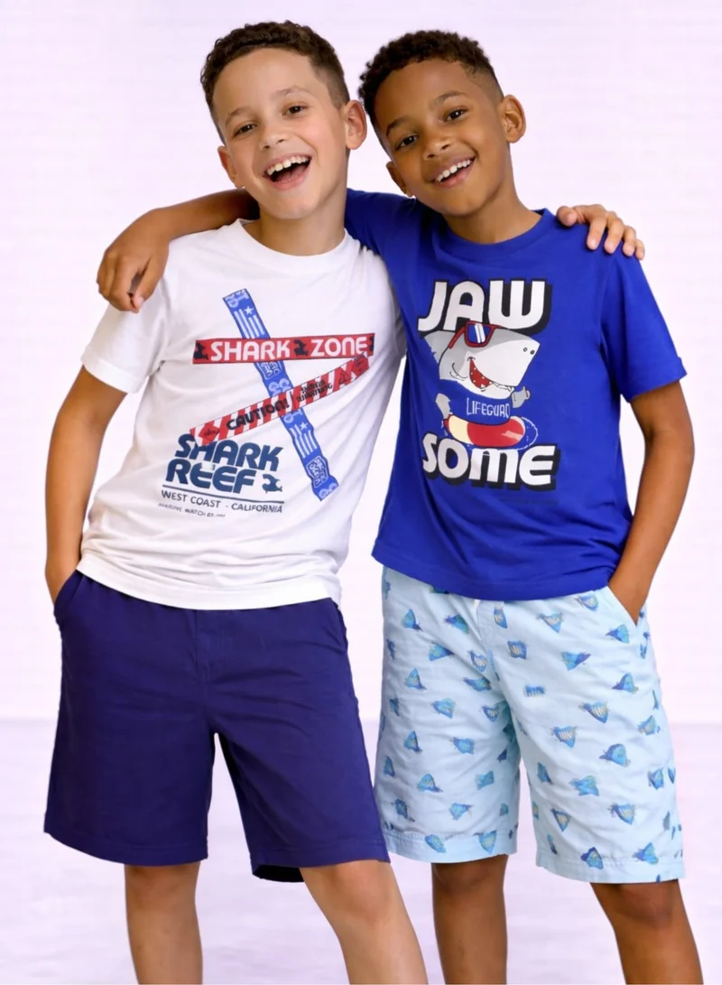 فكتور اند جين Boys’ Multipack – Graphic T-Shirts & Shorts Set (4 Pack)