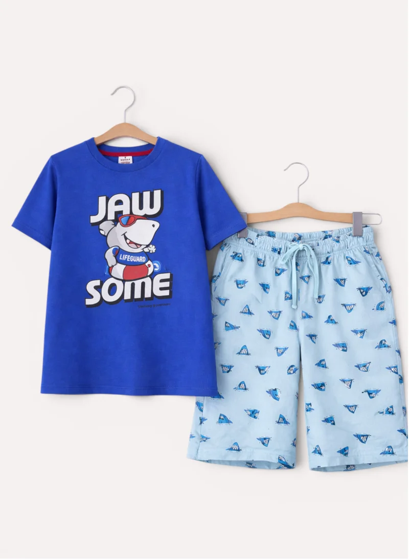 Victor And Jane  Boys’ Multipack – Graphic T-Shirts & Shorts Set (4 Pack) for Men | Best Price UAE