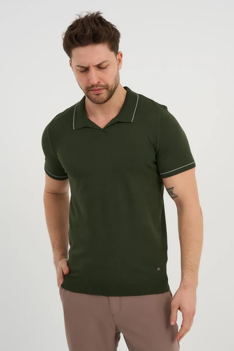 الكسندر جاردي Resort Collar Knitwear T-Shirt