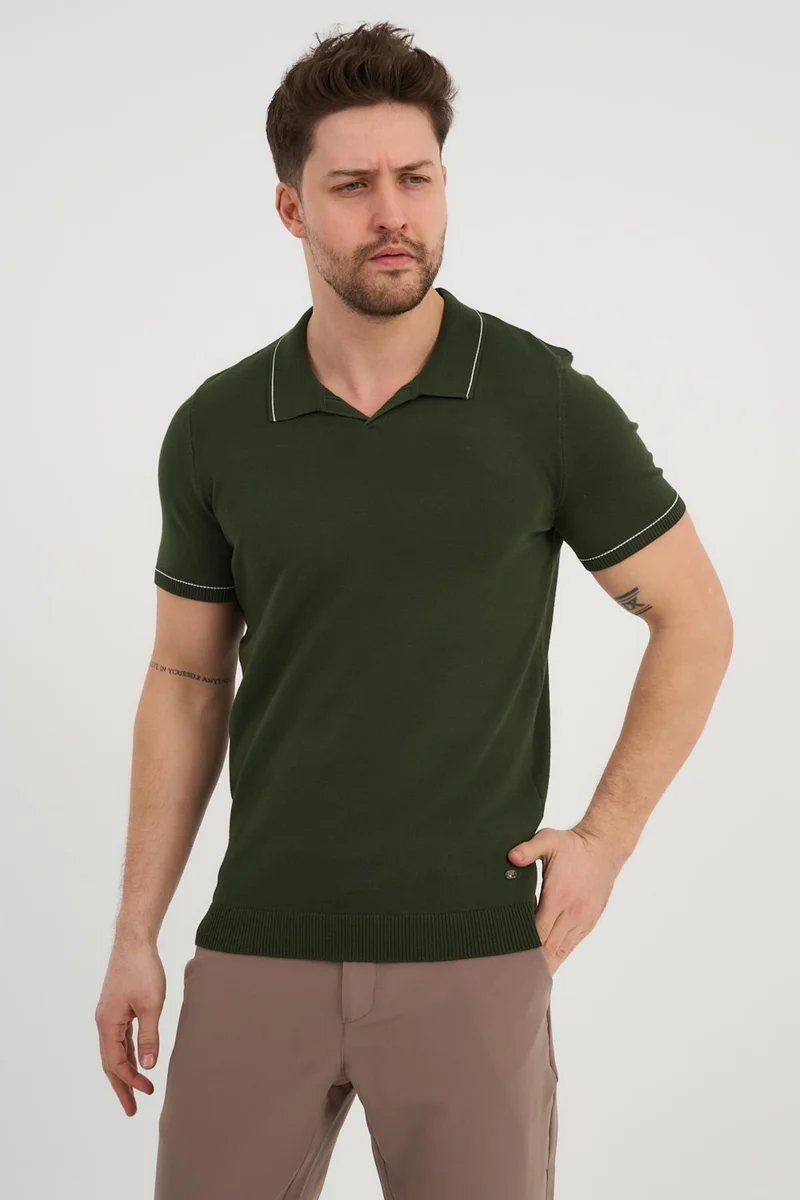 الكسندر جاردي Resort Collar Knitwear T-Shirt