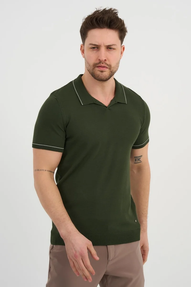 الكسندر جاردي Resort Collar Knitwear T-Shirt