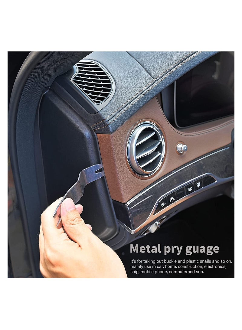 Y&D Metal Trim Removal Tool, SYOSI Auto Fastener Remover Pry Easy of Car Door Panel, Audio Radio Dashboards and Wheel Hubs, Stainless Steel Prying Plate Tool 3Pcs  - Image 4