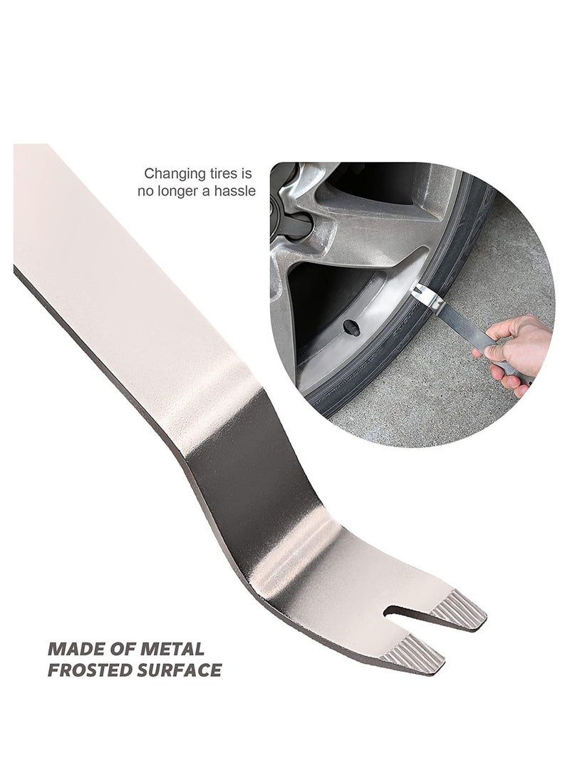 Y&D Metal Trim Removal Tool, SYOSI Auto Fastener Remover Pry Easy of Car Door Panel, Audio Radio Dashboards and Wheel Hubs, Stainless Steel Prying Plate Tool 3Pcs  - Image 2