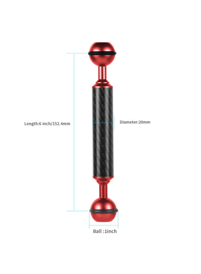 Flying Super Camera Diving Buoyancy Lamp Arm 5/6/7/8/9/10/11/12 Inch Lamp Arm D20mm Buoyancy Arm-Color:Diameter 20mm6 Inch Red  - Image 1