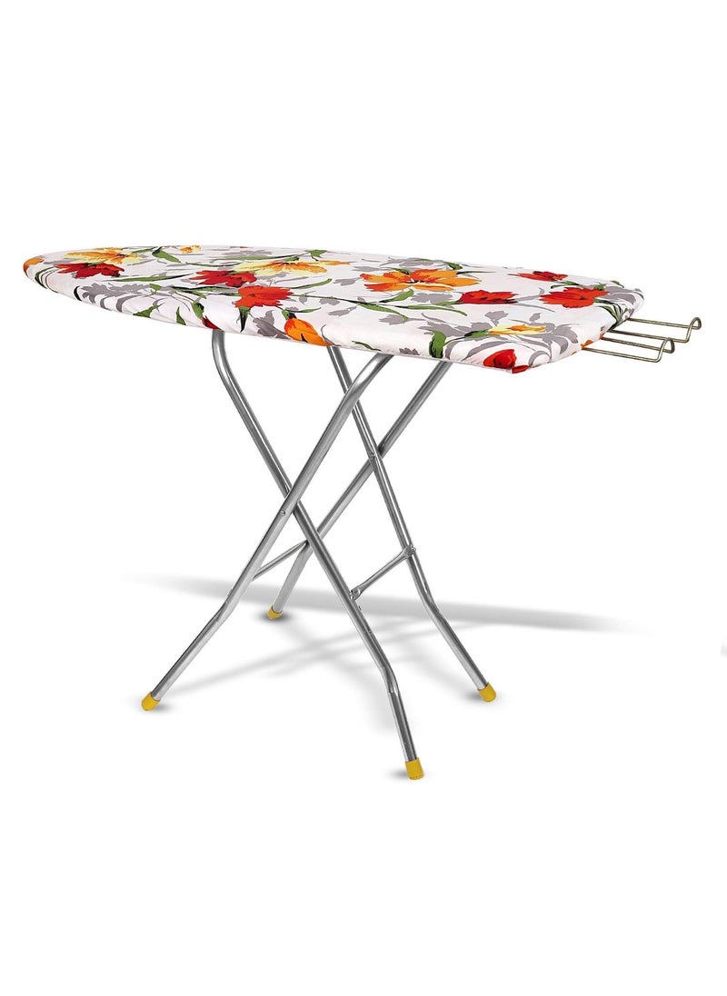 MOREYAJI - Moreyaji Wooden Self Standing Foldable Height Adjustable Premium Ironing BoardIron Table Stand with Press Holder Color May Vary MultiColor Make in India - Image 1