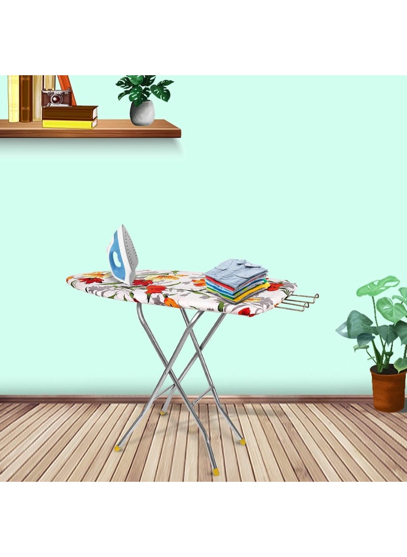 MOREYAJI - Moreyaji Wooden Self Standing Foldable Height Adjustable Premium Ironing BoardIron Table Stand with Press Holder Color May Vary MultiColor Make in India - Image 1