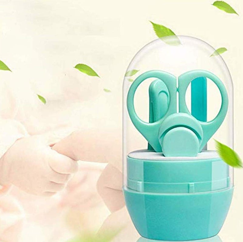 Emoly Baby Manicure Set, 4-in-1 Baby Grooming Kit, Premium Stainless Steel, Baby Nail Clippers, Scissor, File & Tweezer, Baby Nail Care Kit for Newborn, Infant & Toddler (Green) - Image 2