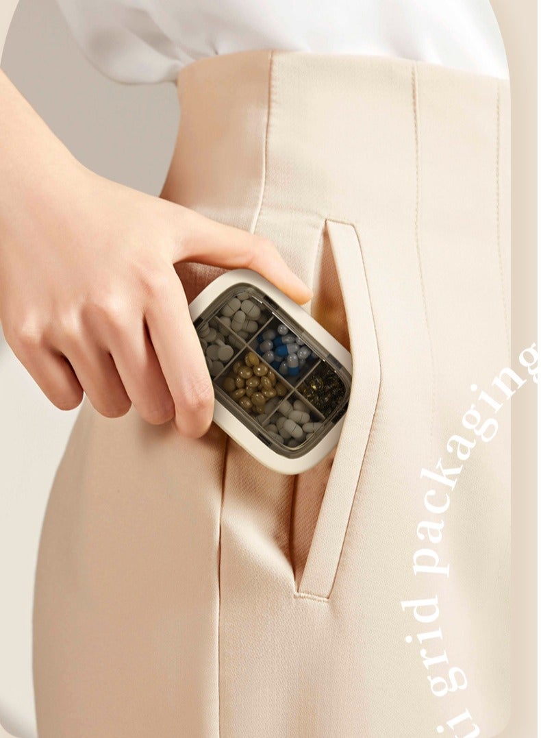 Generic 4 Compartments Portable Pill Box Travel Pill Organizer, Everyday Pill Organizer, Folding Design Pill Box for Wallet Pocket for Vitamins, Cod Liver Oil, Supplements and Medication - Image 4