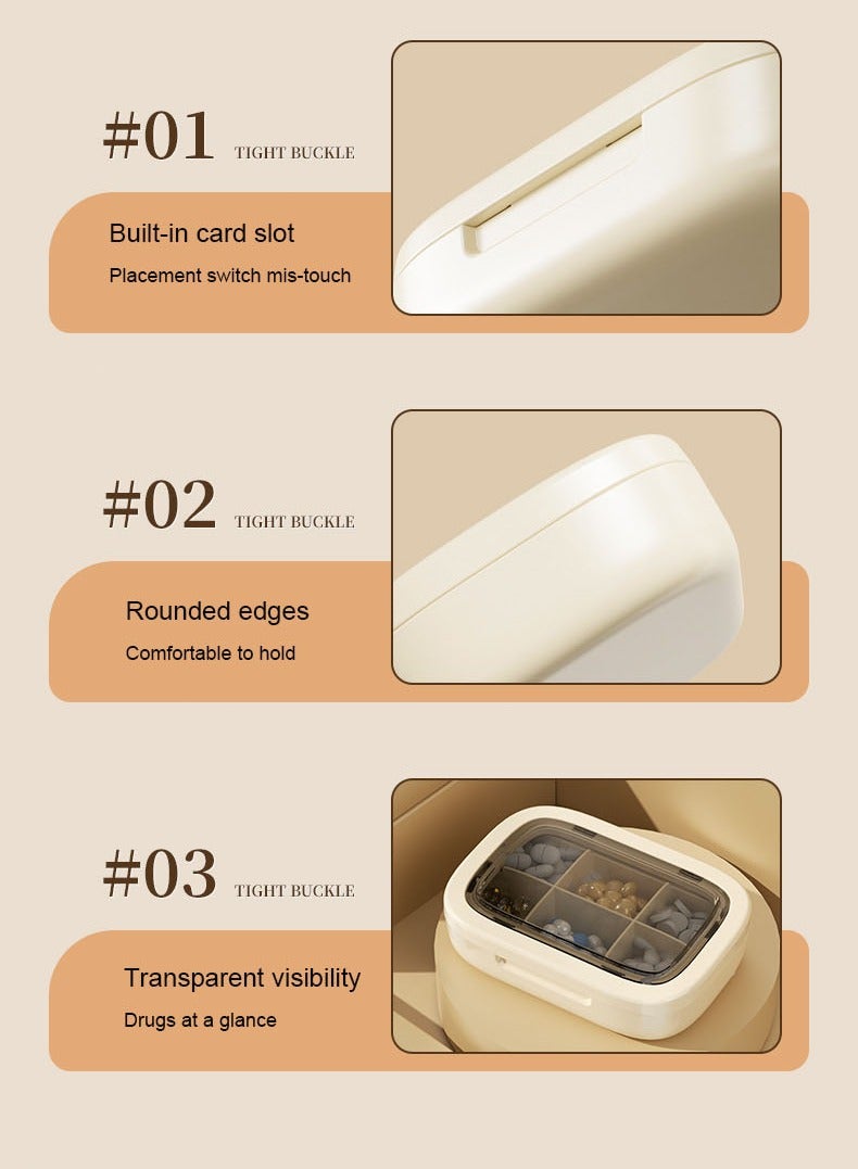 Generic 4 Compartments Portable Pill Box Travel Pill Organizer, Everyday Pill Organizer, Folding Design Pill Box for Wallet Pocket for Vitamins, Cod Liver Oil, Supplements and Medication - Image 5