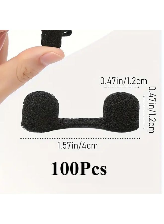 100pcs Black Disposable Nose Protection Foam Filters Prevent Dust Pollen Smoke Exhaust Gases - Image 1