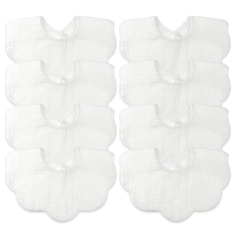 MUSBUY Baby Bibs Muslin Drooling Teething Drool Bibs for Baby Girl Boy 4Layer Muslin Cotton Absorbent Soft Breathable - Image 1