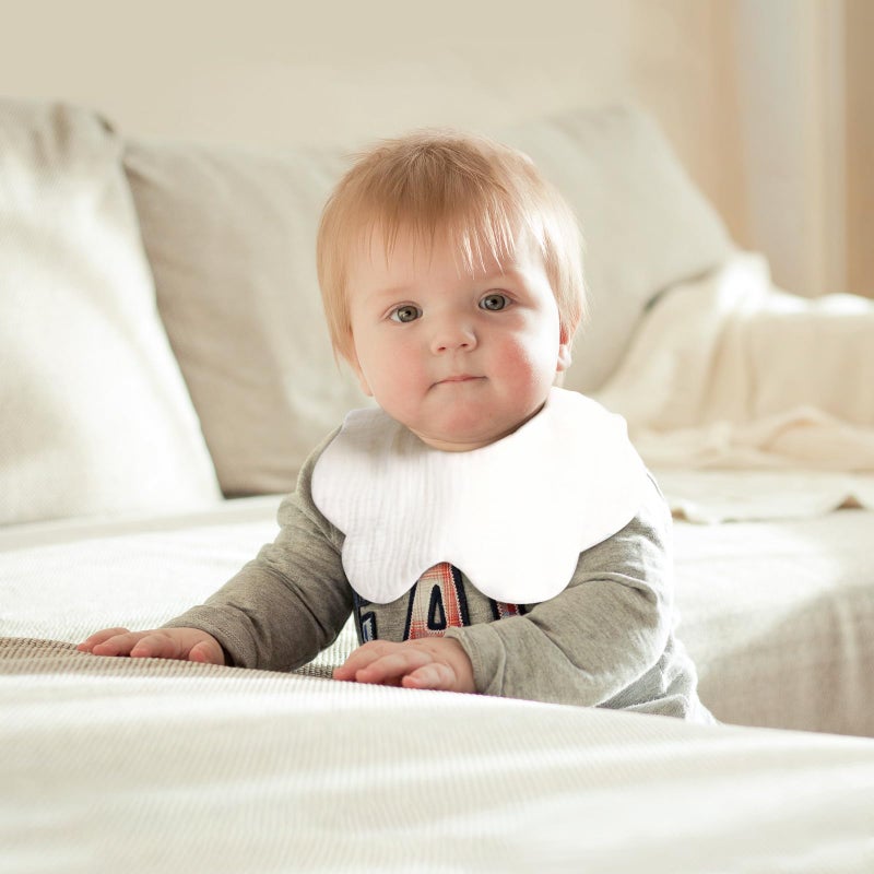 MUSBUY Baby Bibs Muslin Drooling Teething Drool Bibs for Baby Girl Boy 4Layer Muslin Cotton Absorbent Soft Breathable - Image 5