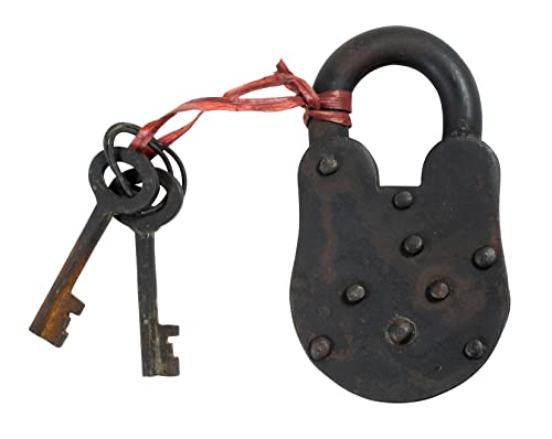 Artisan Owl Vintage Cast Iron Pony Express Padlock with 2 Working Keys Authentic AntiqueStyle Lock Functional HeavyDuty Security Padlock - Image 3