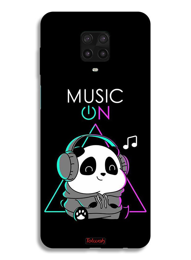 Tolwak Xiaomi Redmi Note 9S Protective Case Cover Music On Panda - Image 2