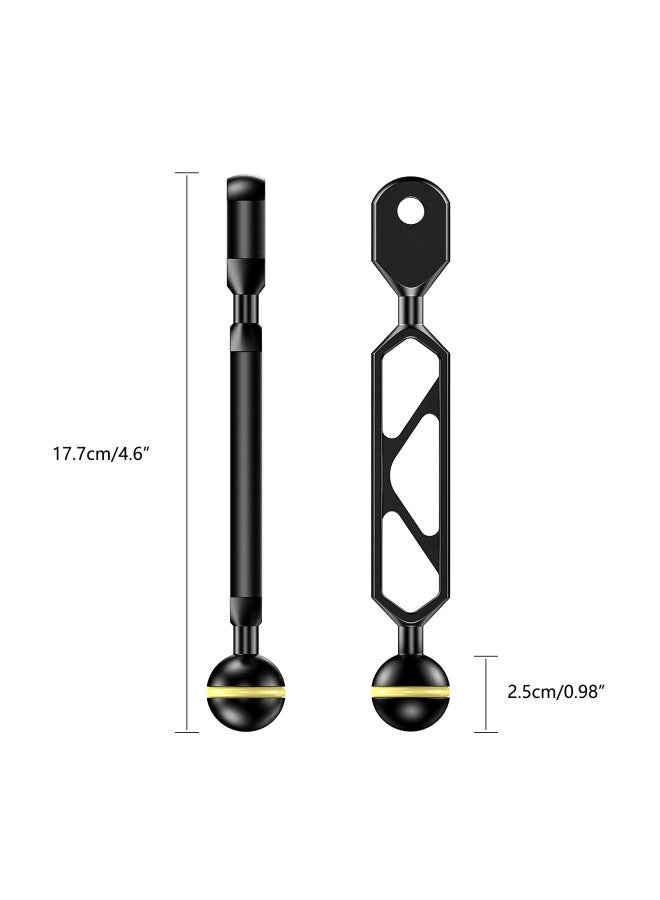 GOPRO Accessories CNC Aluminum Alloy Diving Fill Light Arm Ball Head Lamp Arm Butterfly Clip Underwater Photography Lamp Arm-Color:AM-8 3 Inch Single Ball Lamp Arm  - Image 4