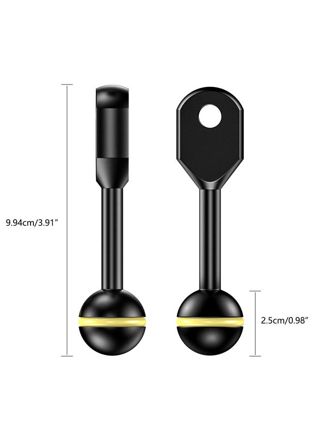 GOPRO Accessories CNC Aluminum Alloy Diving Fill Light Arm Ball Head Lamp Arm Butterfly Clip Underwater Photography Lamp Arm-Color:AM-8 3 Inch Single Ball Lamp Arm  - Image 1