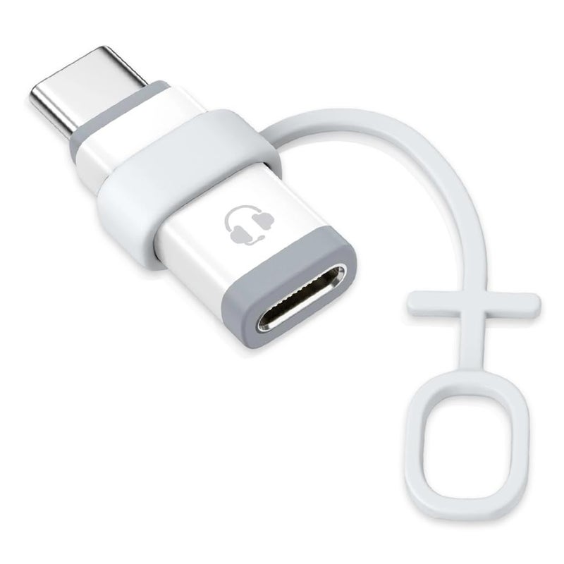 Verilux ® Lighting to Type C Converter, Type C Male to Female Lighting Earphones for iPhone with DAC Chip, Portable Audio Adapter for iPhone 16/15, Support Hands-Free Calling, Volume Control - Image 1