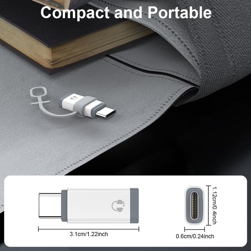 Verilux ® Lighting to Type C Converter, Type C Male to Female Lighting Earphones for iPhone with DAC Chip, Portable Audio Adapter for iPhone 16/15, Support Hands-Free Calling, Volume Control - Image 2