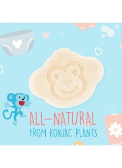 IMPRESA [9 Pack] Konjac Baby Bath Sponge Set For Sensitive Skin Konjac Sponge For Safe And Natural Infant Bath Time Baby Sponge For Bathing With String For Hanging & Extra Grip Newborn Bath Sponge Set  - Image 3