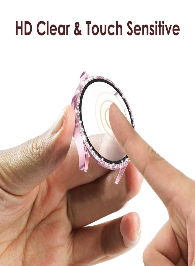 Simpeak 5-Pack Bling Screen Protector Case Compatible with Samsung Galaxy Watch 6 40mm 2023, HD Full Protection Bumper Case Cover Compatible with Galaxy Watch 6 40mm,Black,Silver,Gold,Blue,Rose Pink - Image 3