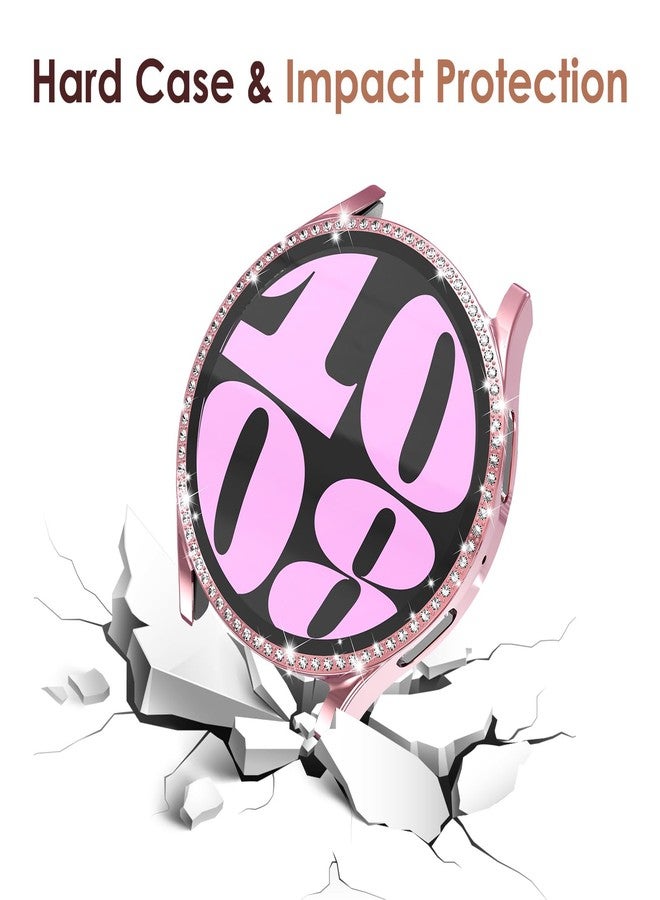 Simpeak 5-Pack Bling Screen Protector Case Compatible with Samsung Galaxy Watch 6 40mm 2023, HD Full Protection Bumper Case Cover Compatible with Galaxy Watch 6 40mm,Black,Silver,Gold,Blue,Rose Pink - Image 5