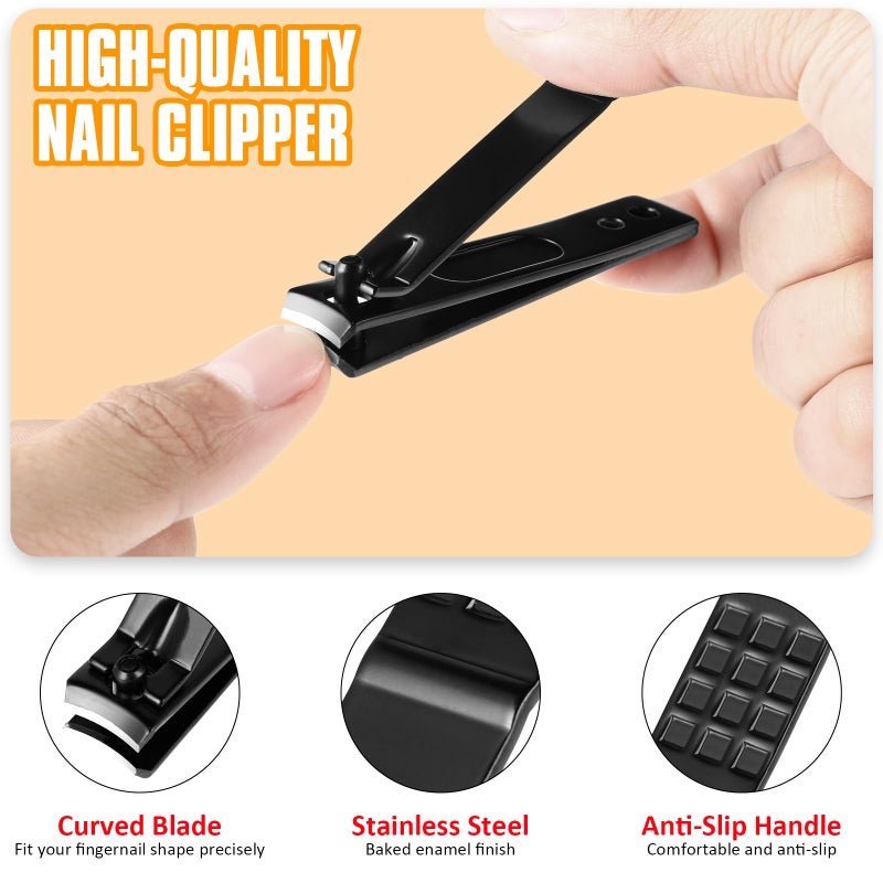 Yougai Tweezers and Nail Clippers Set,9 Pcs Professional Stainless Steel Tweezers Kit-Great Precision Tweezers with Curved Scissors and Eyebrow Razor for Daily Beauty Tools with Leather Travel Case - Image 5