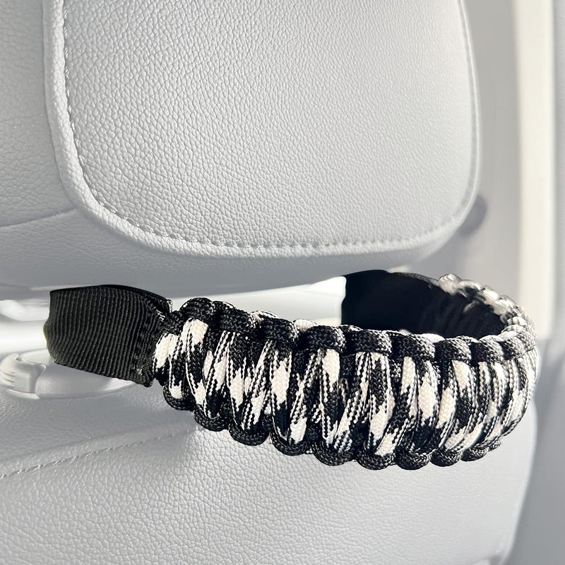 ROMASO Headrest Grab Handles for Jeep Wrangler TJ JK JL,Handle Grab in Headrest,Rear Seat Passenger Grip Handles Universal for Jeep Wrangler Gladiator Tacoma Tundra F-150 (Black&White Camouflage) - Image 1