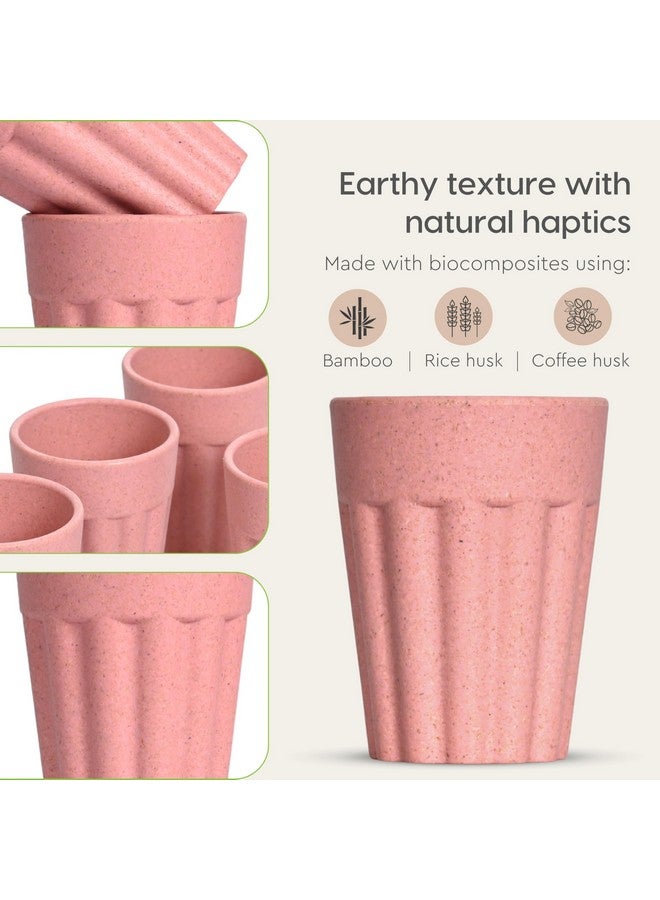 eha Set of 6 Earth-Friendly Cutting Chai Cups | 100 ml | Coffee Cup Made with Rice Husk & Bamboo Fibers | Microwave Safe Tea Set |Hot & Cold Coffee Mug, Milk & Tea Cup Set| Innocent Color - Image 5